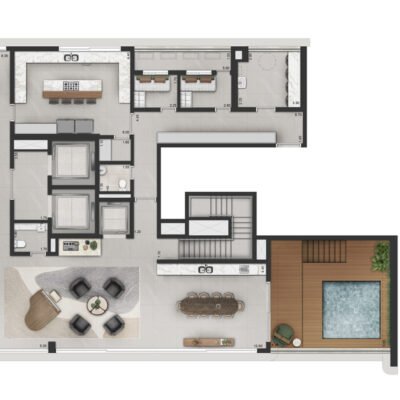 La Galerie - Planta 649m² - Duplex inferior La Galerie - Planta 649m² - Duplex inferior