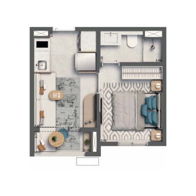 living-full-eldorado-planta-24m-1-dorm living-full-eldorado-planta-24m-1-dorm